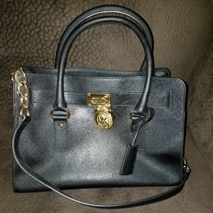 Michael Kors Black Lock & Key Purse